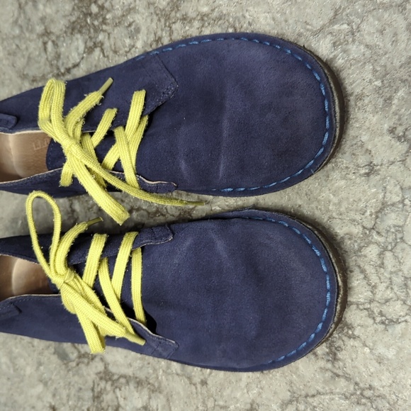 L.L. Bean Kids Sz 5 Women's Sz 7 Blue Suede Chukka Ankle Boots - Picture 2 of 10